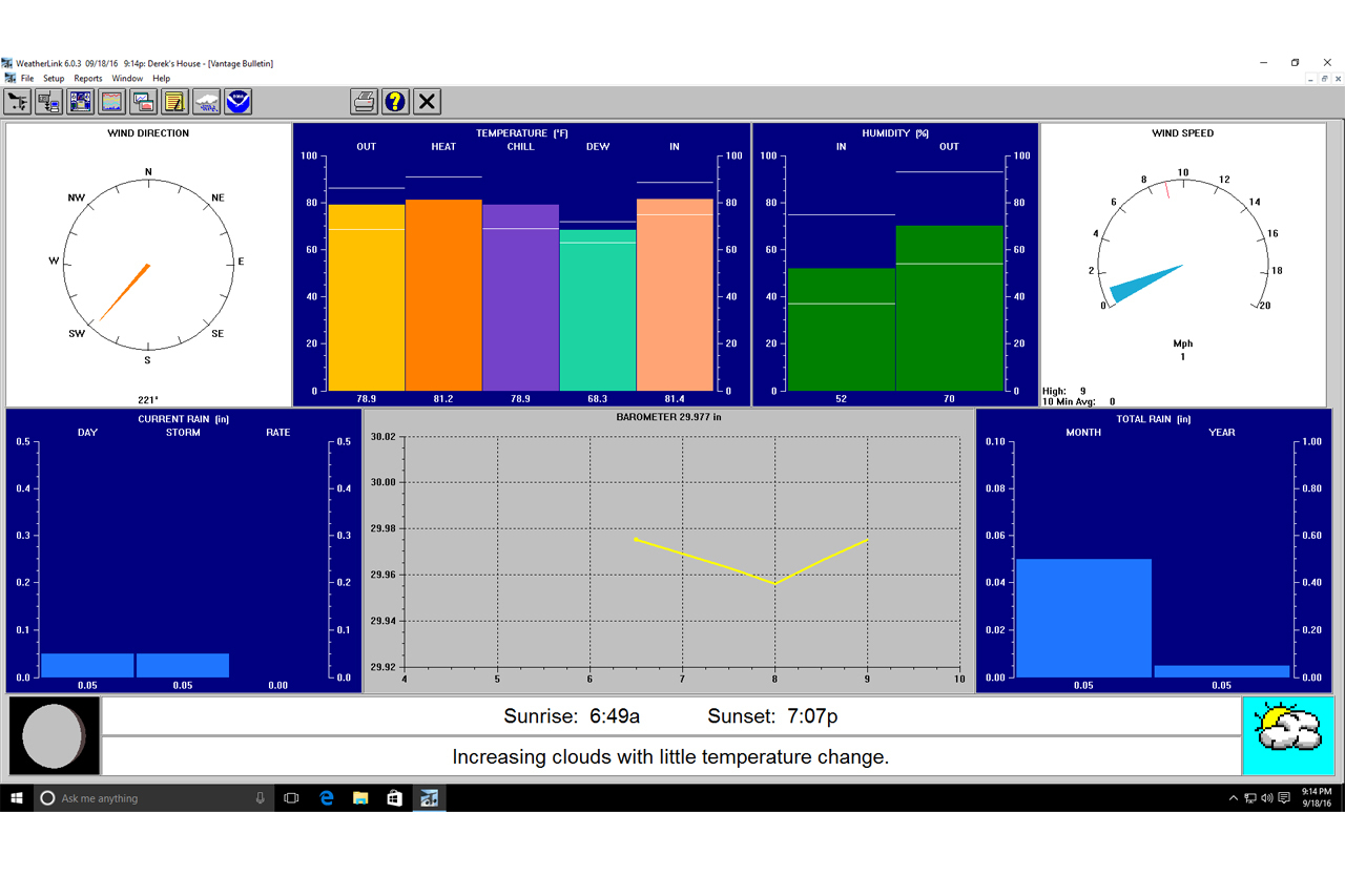 digitech wireless weather station software